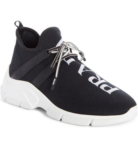 prada sneaker socks with shorts|prada knit sneakers women's.